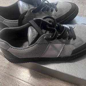 Prada Milan grey tennis shoes